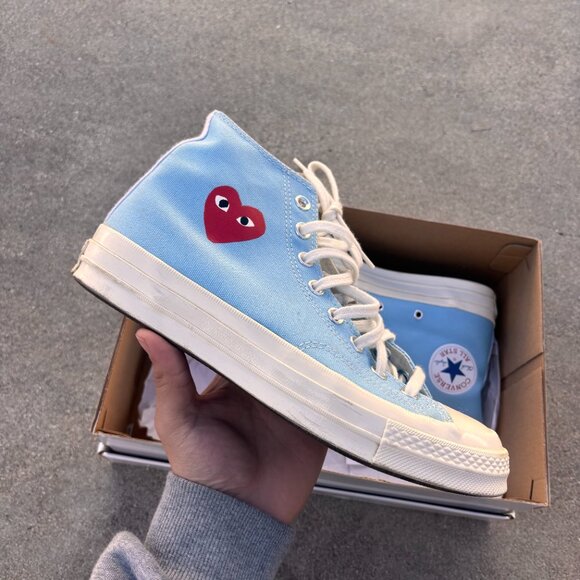 Converse Chuck Taylor All Star 70 Hi CDG Bright Blue - Picture 2 of 8